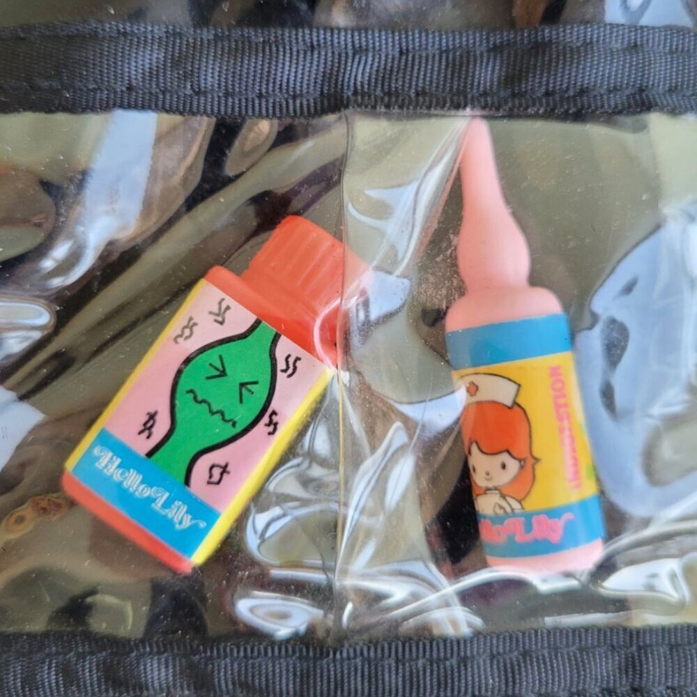 Vintage 1996 Japanese Clear Mini Backpack Toy Charms Fred Segal Rave Bag Y2K 90s - Picture 4 of 14